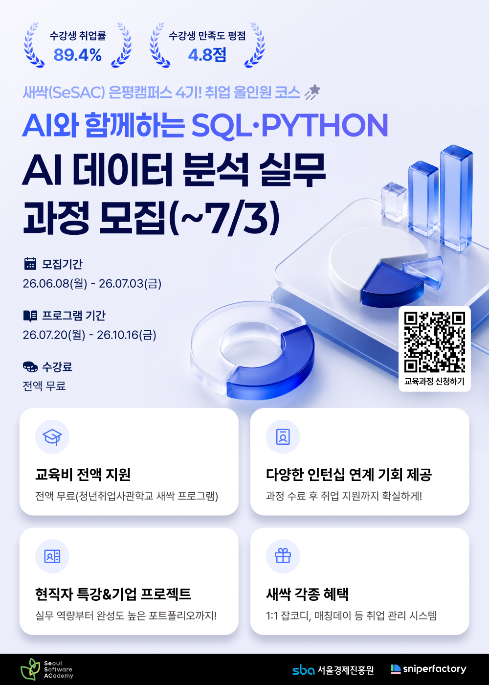 AI와 함께하는 SQL·Python 데이터 분석 과정 모집